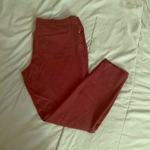 Brown Skinny Stretch Dress Pants